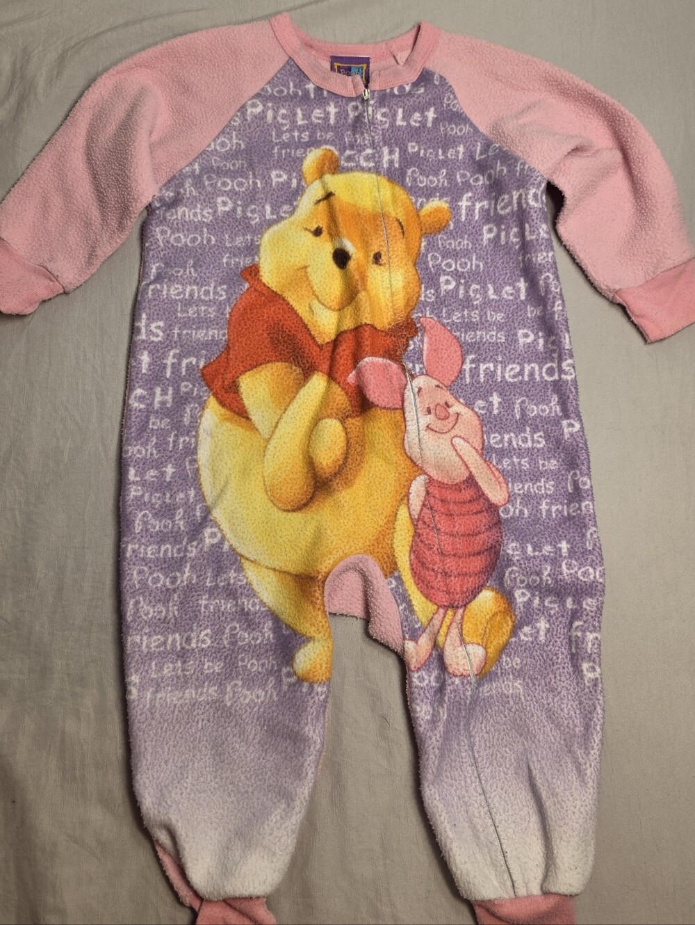 Vintage 2000s Winnie the Pooh Onesie Pajamas